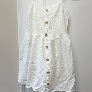 White Button-Down Dress
